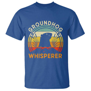 Funny Groundhog Whisperer T Shirt Retro Vintage Woodchuck Lover TS11 Royal Blue Print Your Wear