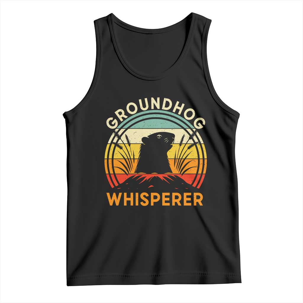 Funny Groundhog Whisperer Tank Top Retro Vintage Woodchuck Lover TS11 Black Print Your Wear