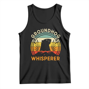 Funny Groundhog Whisperer Tank Top Retro Vintage Woodchuck Lover TS11 Black Print Your Wear