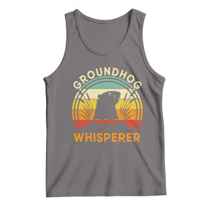 Funny Groundhog Whisperer Tank Top Retro Vintage Woodchuck Lover TS11 Deep Heather Print Your Wear