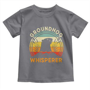 Funny Groundhog Whisperer Toddler T Shirt Retro Vintage Woodchuck Lover TS11 Charcoal Print Your Wear