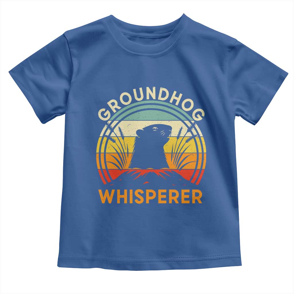 Funny Groundhog Whisperer Toddler T Shirt Retro Vintage Woodchuck Lover TS11 Royal Blue Print Your Wear