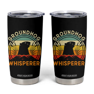 Funny Groundhog Whisperer Tumbler Cup Retro Vintage Woodchuck Lover TS11 Black Print Your Wear