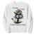 Funny Mardi Gras Cat Sweatshirt It's Fine I'm Fine Everything Is Fine Jester Hat Beads TS11 White Print Your Wear