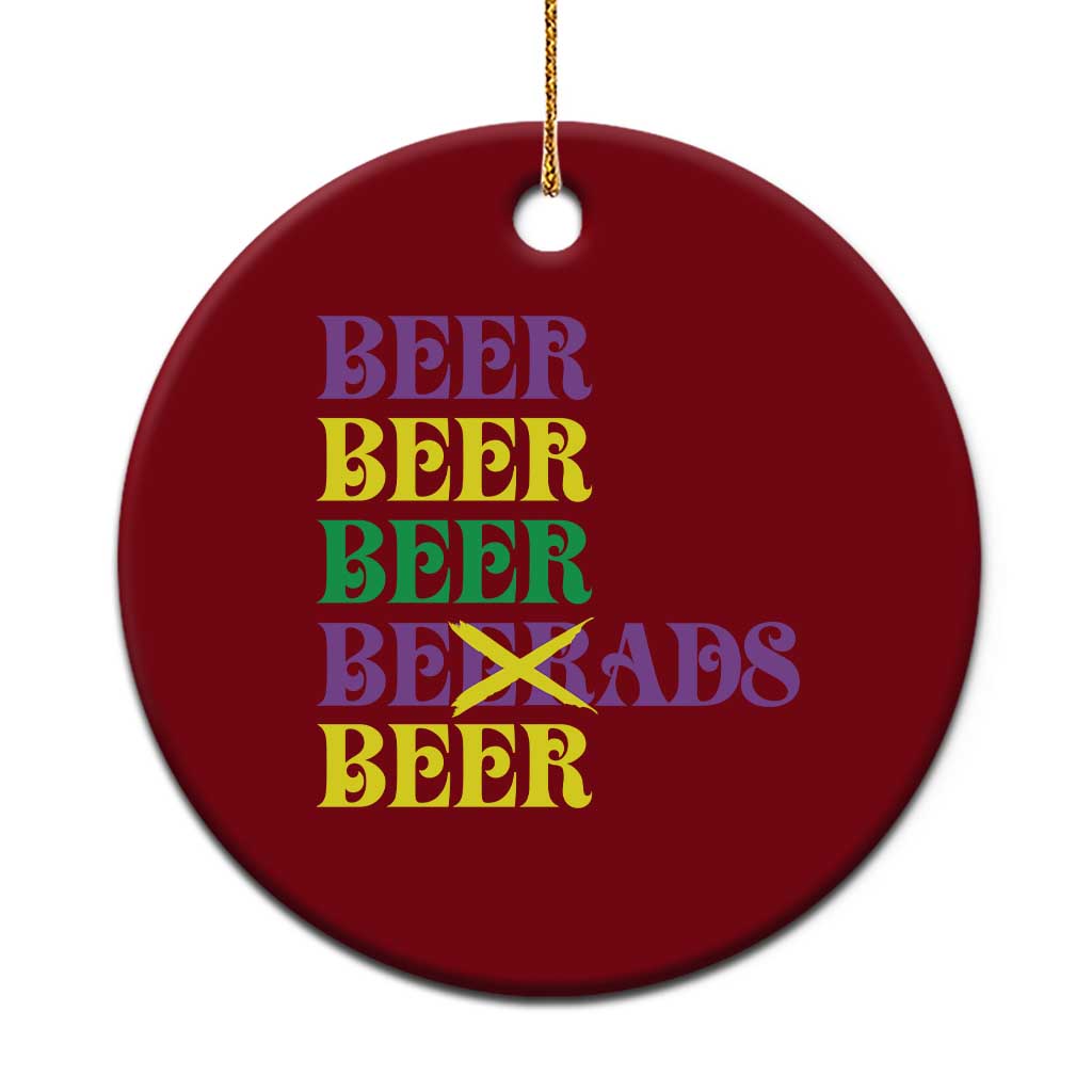 Funny Mardi Gras Drinking Ceramic Ornament Retro Beads Beer Carnival Party TS11 1pc Red Print Your Wear