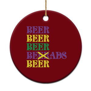 Funny Mardi Gras Drinking Ceramic Ornament Retro Beads Beer Carnival Party TS11 1pc Red Print Your Wear