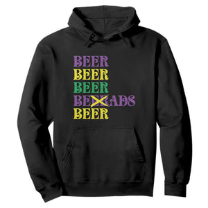 Funny Mardi Gras Drinking Hoodie Retro Beads Beer Carnival Party TS11 Black Print Your Wear