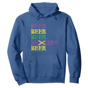 Funny Mardi Gras Drinking Hoodie Retro Beads Beer Carnival Party TS11 Royal Blue Print Your Wear