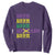 Funny Mardi Gras Drinking Sweatshirt Retro Beads Beer Carnival Party TS11 Purple Print Your Wear