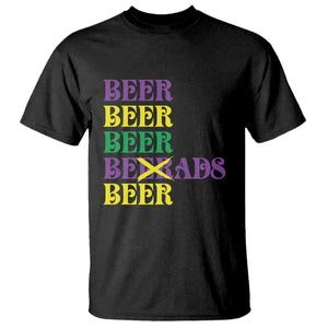 Funny Mardi Gras Drinking T Shirt Retro Beads Beer Carnival Party TS11 Black Print Your Wear