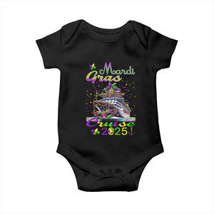 Funny Mardi Gras Cruise 2025 Baby Onesie Trip New Orleans Family Matching TS11 Black Print Your Wear
