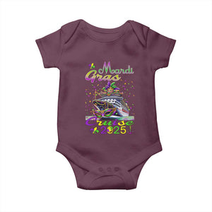 Funny Mardi Gras Cruise 2025 Baby Onesie Trip New Orleans Family Matching TS11 Maroon Print Your Wear