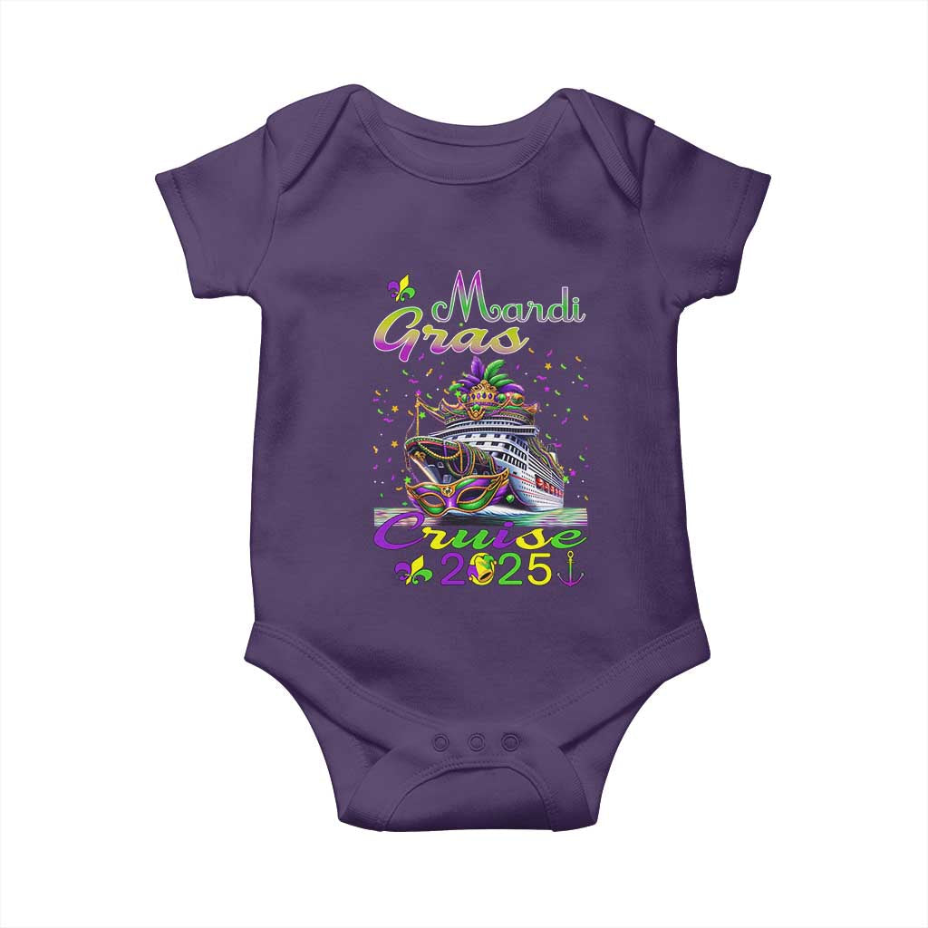Funny Mardi Gras Cruise 2025 Baby Onesie Trip New Orleans Family Matching TS11 Purple Print Your Wear