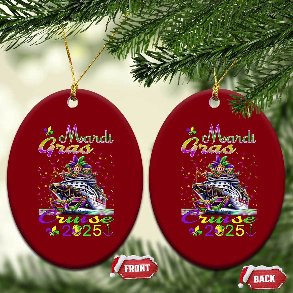 Funny Mardi Gras Cruise 2025 Ceramic Ornament Trip New Orleans Family Matching TS11 Print Your Wear