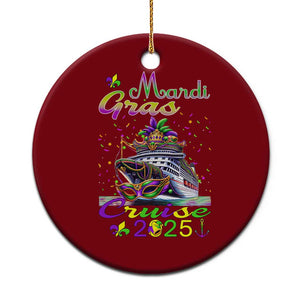 Funny Mardi Gras Cruise 2025 Ceramic Ornament Trip New Orleans Family Matching TS11 1pc Red Print Your Wear