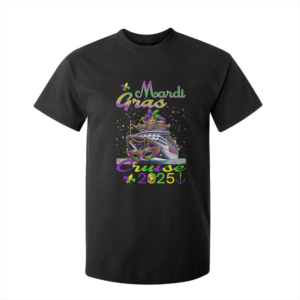 Funny Mardi Gras Cruise 2025 T Shirt For Kid Trip New Orleans Family Matching TS11 Black Print Your Wear