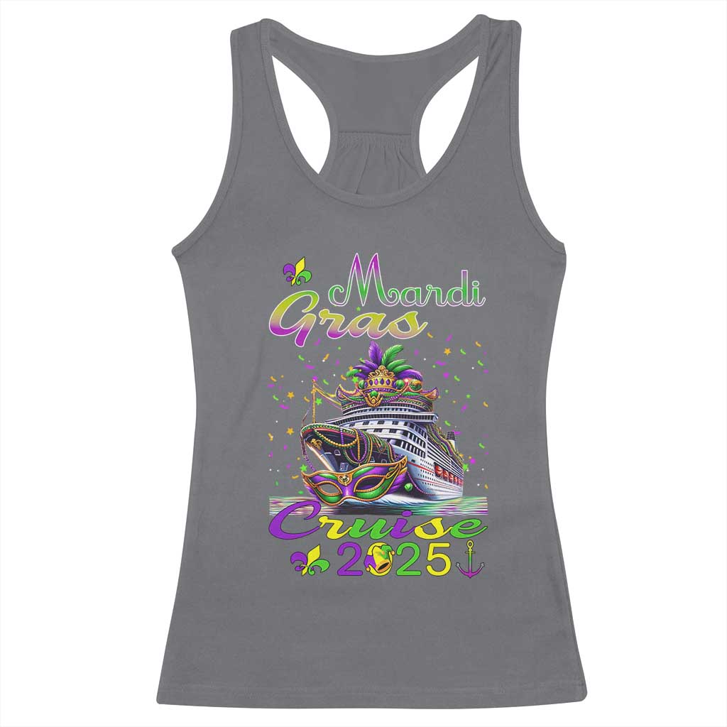 Funny Mardi Gras Cruise 2025 Racerback Tank Top Trip New Orleans Family Matching TS11 Charcoal Print Your Wear