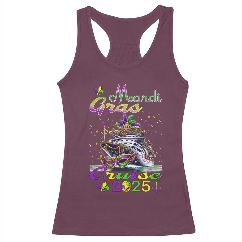 Funny Mardi Gras Cruise 2025 Racerback Tank Top Trip New Orleans Family Matching TS11 Maroon Print Your Wear