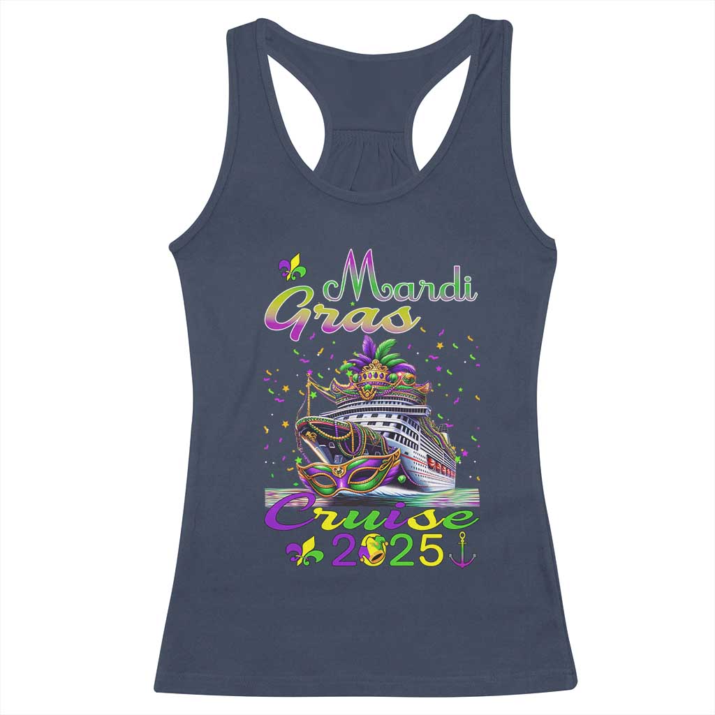 Funny Mardi Gras Cruise 2025 Racerback Tank Top Trip New Orleans Family Matching TS11 Navy Print Your Wear