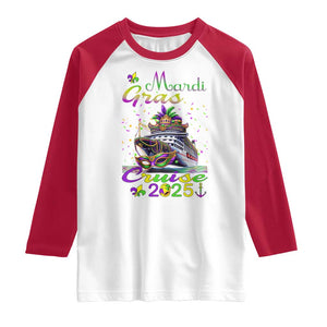 Funny Mardi Gras Cruise 2025 Raglan Shirt Trip New Orleans Family Matching TS11 White Red Print Your Wear