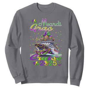 Funny Mardi Gras Cruise 2025 Sweatshirt Trip New Orleans Family Matching TS11 Charcoal Print Your Wear