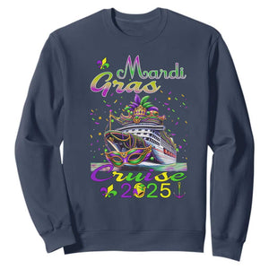 Funny Mardi Gras Cruise 2025 Sweatshirt Trip New Orleans Family Matching TS11 Navy Print Your Wear