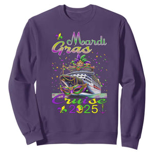 Funny Mardi Gras Cruise 2025 Sweatshirt Trip New Orleans Family Matching TS11 Purple Print Your Wear