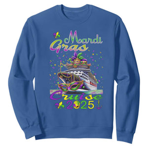Funny Mardi Gras Cruise 2025 Sweatshirt Trip New Orleans Family Matching TS11 Royal Blue Print Your Wear