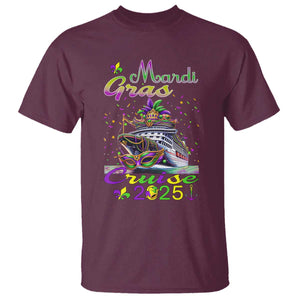 Funny Mardi Gras Cruise 2025 T Shirt Trip New Orleans Family Matching TS11 Maroon Print Your Wear