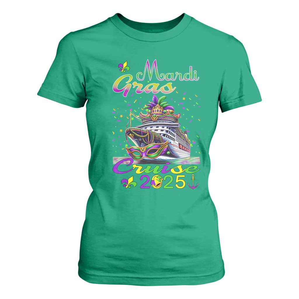 Funny Mardi Gras Cruise 2025 T Shirt For Women Trip New Orleans Family Matching TS11 Irish Green Print Your Wear