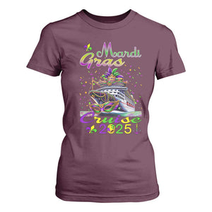Funny Mardi Gras Cruise 2025 T Shirt For Women Trip New Orleans Family Matching TS11 Maroon Print Your Wear