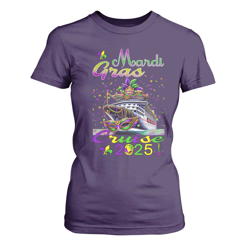 Funny Mardi Gras Cruise 2025 T Shirt For Women Trip New Orleans Family Matching TS11 Purple Print Your Wear