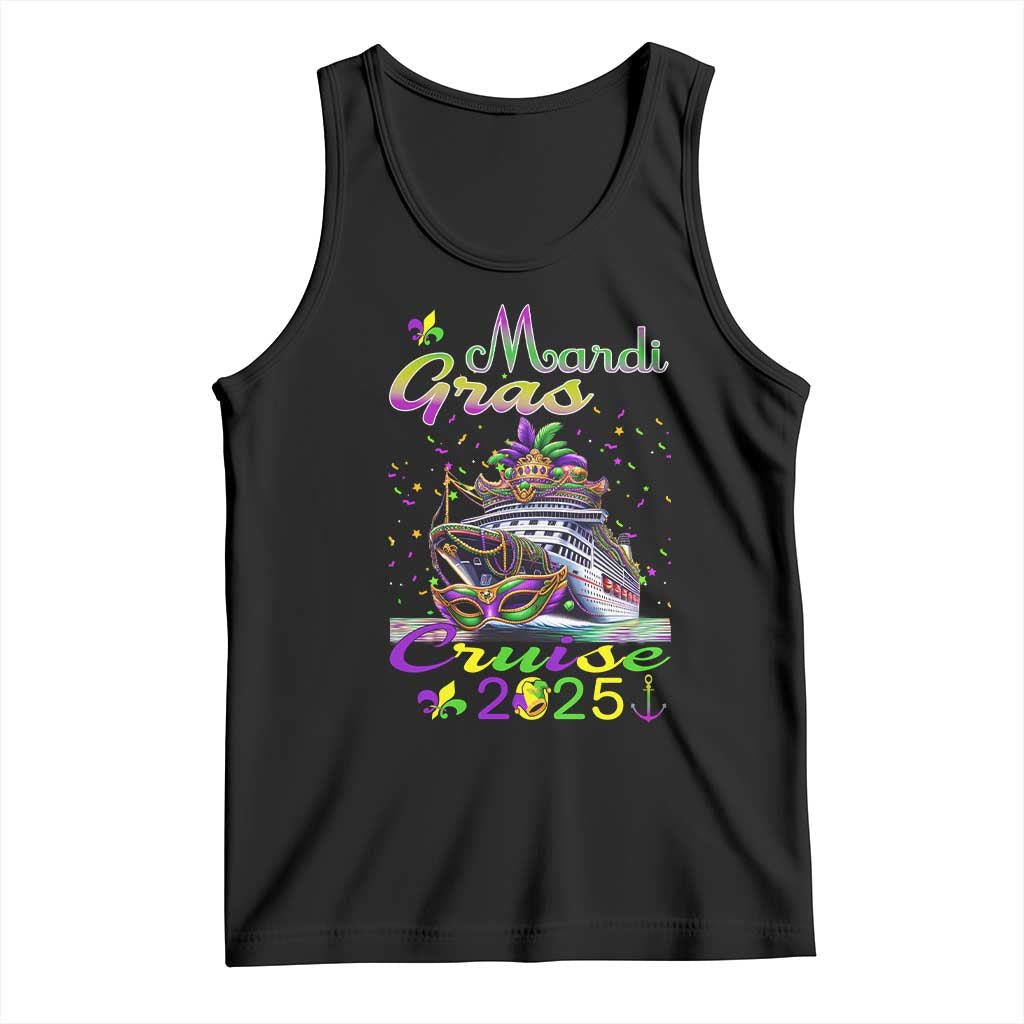 Funny Mardi Gras Cruise 2025 Tank Top Trip New Orleans Family Matching TS11 Black Print Your Wear