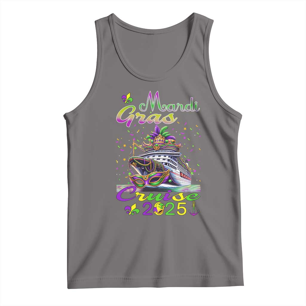 Funny Mardi Gras Cruise 2025 Tank Top Trip New Orleans Family Matching TS11 Deep Heather Print Your Wear