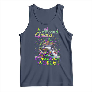 Funny Mardi Gras Cruise 2025 Tank Top Trip New Orleans Family Matching TS11 Navy Print Your Wear