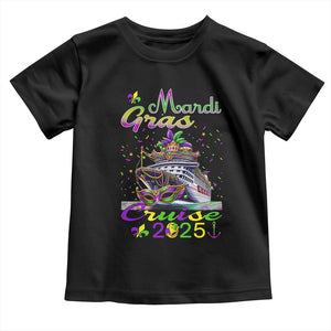 Funny Mardi Gras Cruise 2025 Toddler T Shirt Trip New Orleans Family Matching TS11 Black Print Your Wear