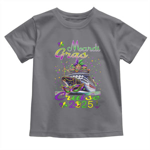 Funny Mardi Gras Cruise 2025 Toddler T Shirt Trip New Orleans Family Matching TS11 Charcoal Print Your Wear