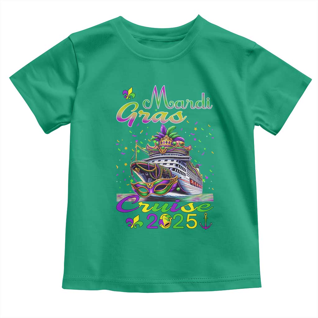 Funny Mardi Gras Cruise 2025 Toddler T Shirt Trip New Orleans Family Matching TS11 Irish Green Print Your Wear