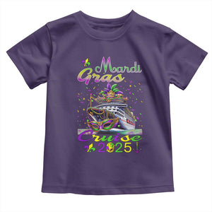 Funny Mardi Gras Cruise 2025 Toddler T Shirt Trip New Orleans Family Matching TS11 Purple Print Your Wear