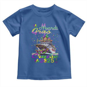Funny Mardi Gras Cruise 2025 Toddler T Shirt Trip New Orleans Family Matching TS11 Royal Blue Print Your Wear