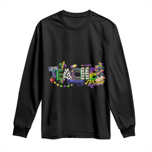 Funny Mardi Gras Teacher Krewe Long Sleeve Shirt Parade Carnival School Beads TS11 Black Print Your Wear