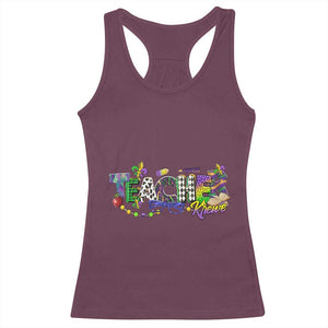 Funny Mardi Gras Teacher Krewe Racerback Tank Top Parade Carnival School Beads TS11 Maroon Print Your Wear