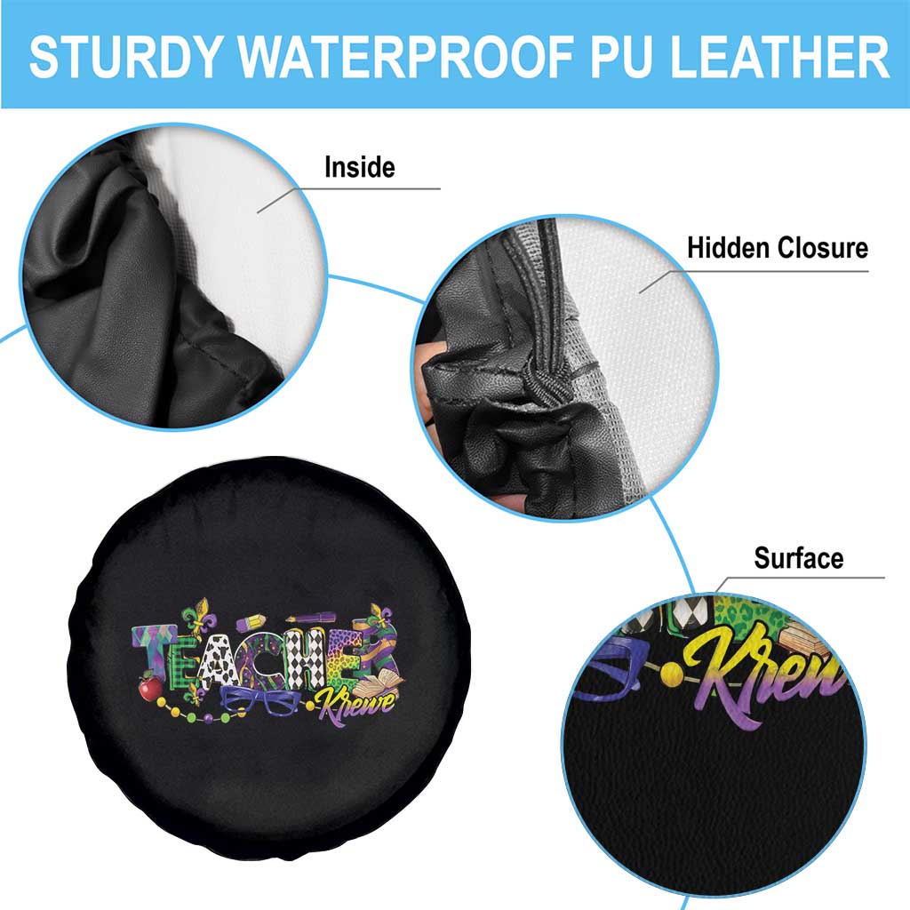 Funny Mardi Gras Teacher Krewe Spare Tire Cover Parade Carnival School Beads TS11 Print Your Wear