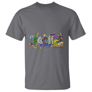Funny Mardi Gras Teacher Krewe T Shirt Parade Carnival School Beads TS11 Charcoal Print Your Wear