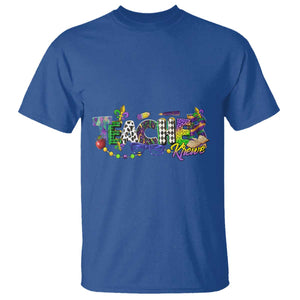 Funny Mardi Gras Teacher Krewe T Shirt Parade Carnival School Beads TS11 Royal Blue Print Your Wear