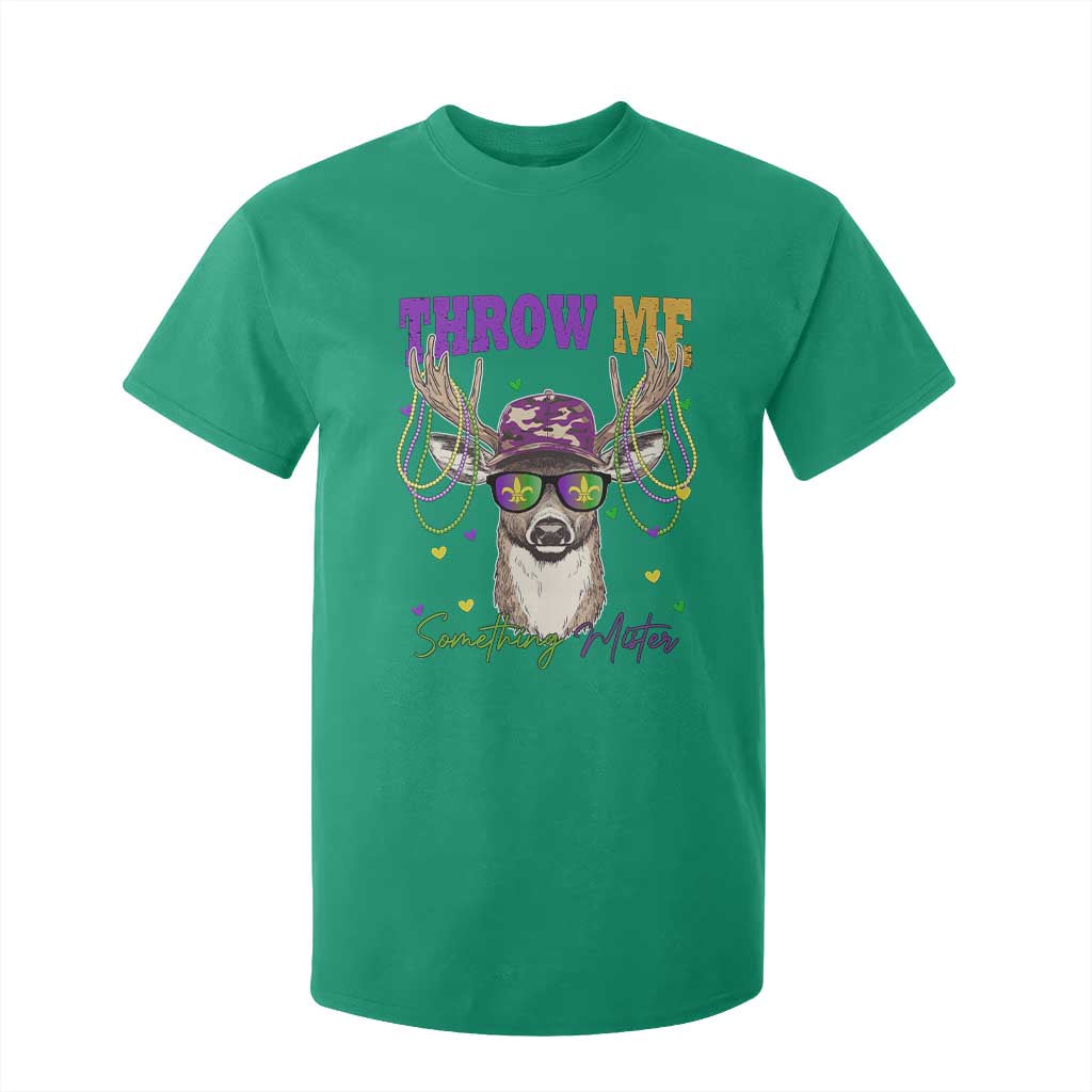 Funny Mardi Gras Mississippi Deer T Shirt For Kid Throw Me Something Mister Beads TS11 Irish Green Print Your Wear