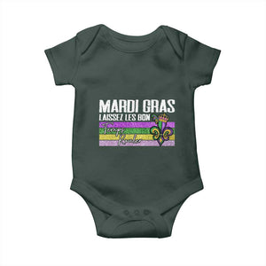 Funny Mardi Gras Laissez Les Bon Temps Rouler Baby Onesie Fleur De Lis Glitter Print TS11 Print Your Wear