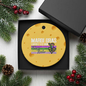 Funny Mardi Gras Laissez Les Bon Temps Rouler Ceramic Ornament Fleur De Lis Glitter Print TS11 1pc Yellow Cheese Print Your Wear