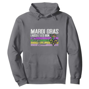Funny Mardi Gras Laissez Les Bon Temps Rouler Hoodie Fleur De Lis Glitter Print TS11 Charcoal Print Your Wear