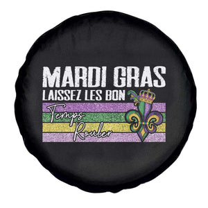 Funny Mardi Gras Laissez Les Bon Temps Rouler Spare Tire Cover Fleur De Lis Glitter Print TS11 Print Your Wear